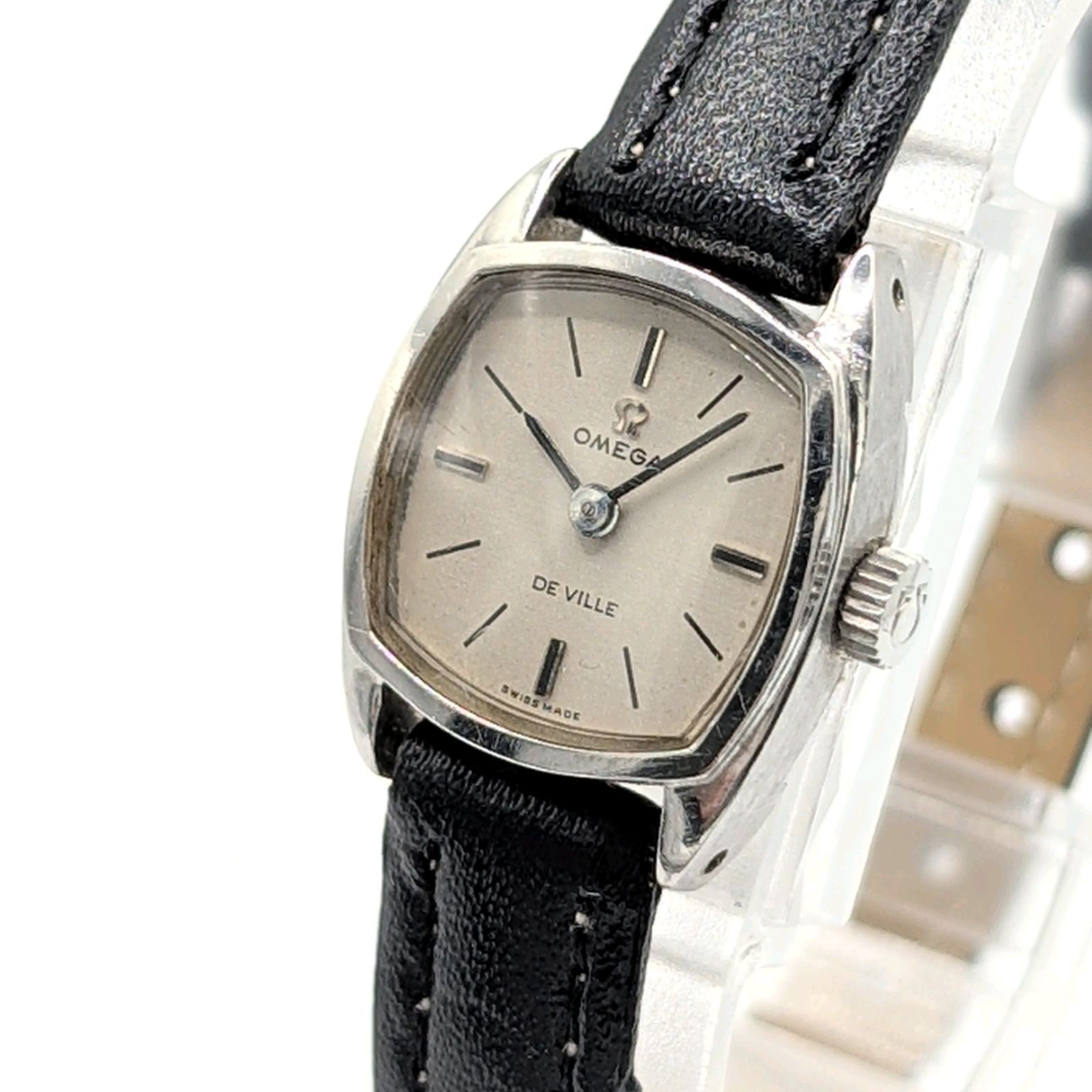 OMEGA DE VILLE Watch Hand-Winding Ladies Square Silver Y 2 K 00 S Vintage Working オメガ デビル 時計 手巻き式 レディース スクエア シルバー ヴィンテージ 稼働品