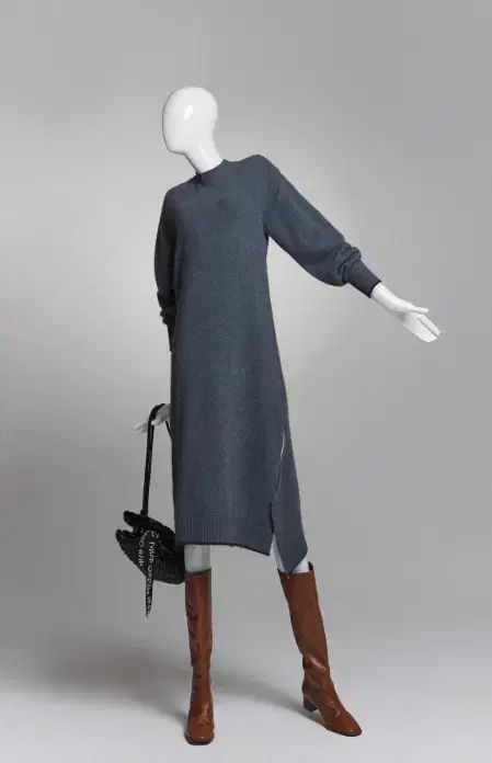 LANVIN COLLECTION カラーLINE ニット ONE PIECE Free! サイズ