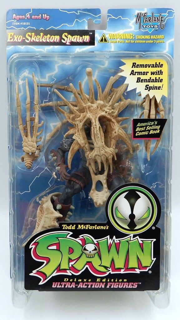 McFARLANE TOYS SERIES 4 EXO SKELETON SPAWN (茶アーマー / 半分