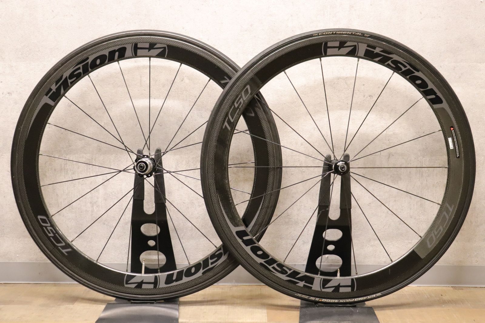 ヴィジョン VISION TC 50 カーボン チューブラー シマノ 12 11 S ホイールセット