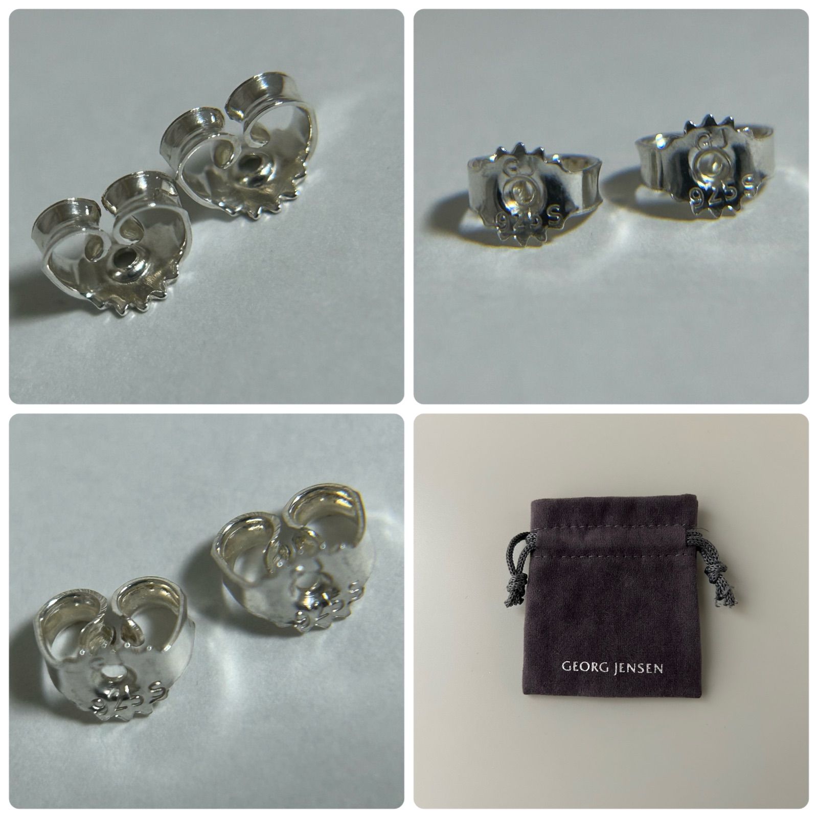 使用感有】 ジョージジェンセン ピアス ムーンライトグレープ Silver
