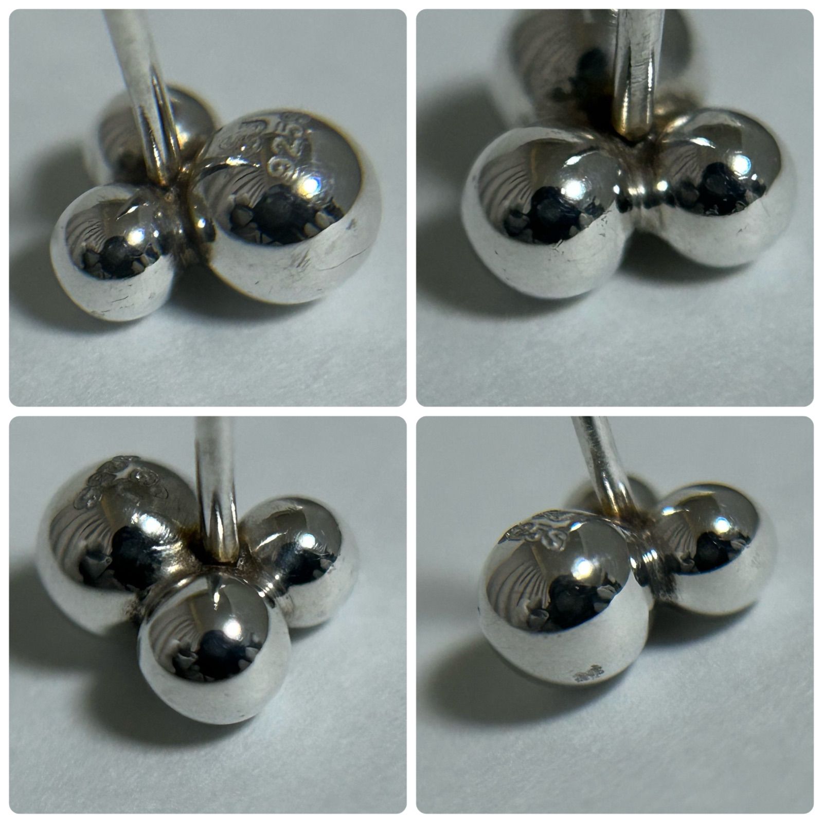 使用感有】 ジョージジェンセン ピアス ムーンライトグレープ Silver 