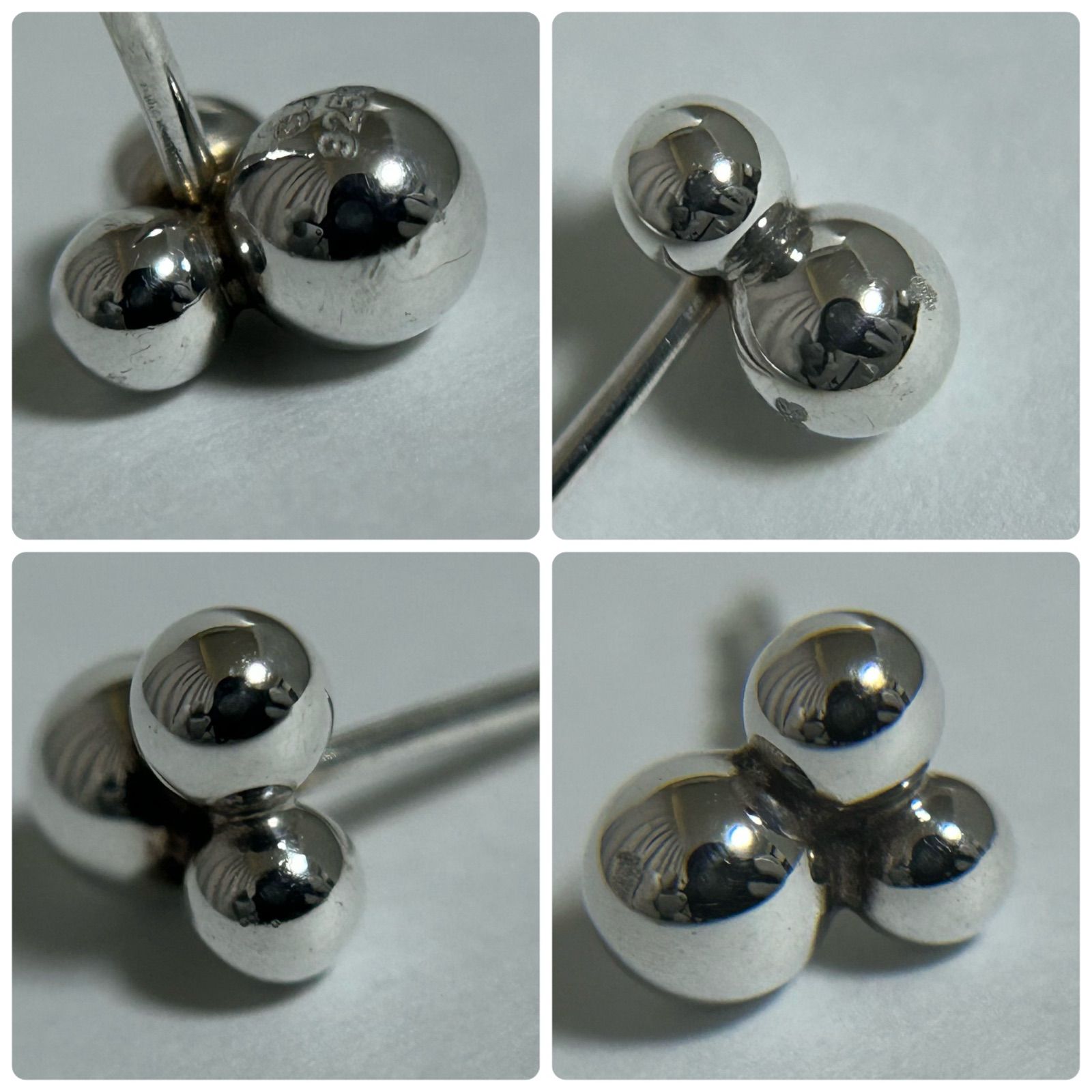 使用感有】 ジョージジェンセン ピアス ムーンライトグレープ Silver
