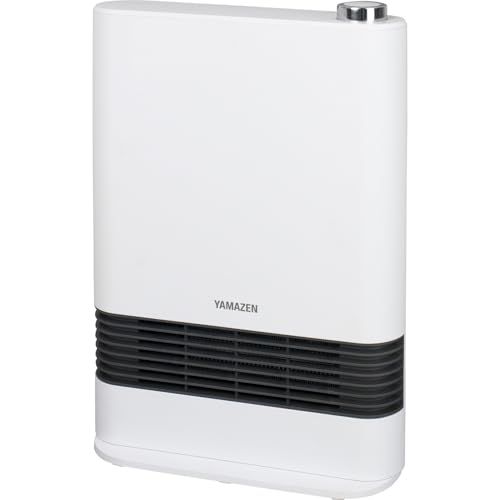 山善 ヒーター セラミックヒーター セラミックファンヒーター 1200 W 小型 速暖 出力2段階切替 転倒オフスイッチ 足元 トイレ 脱衣所 ホワイト HF-L 122 po