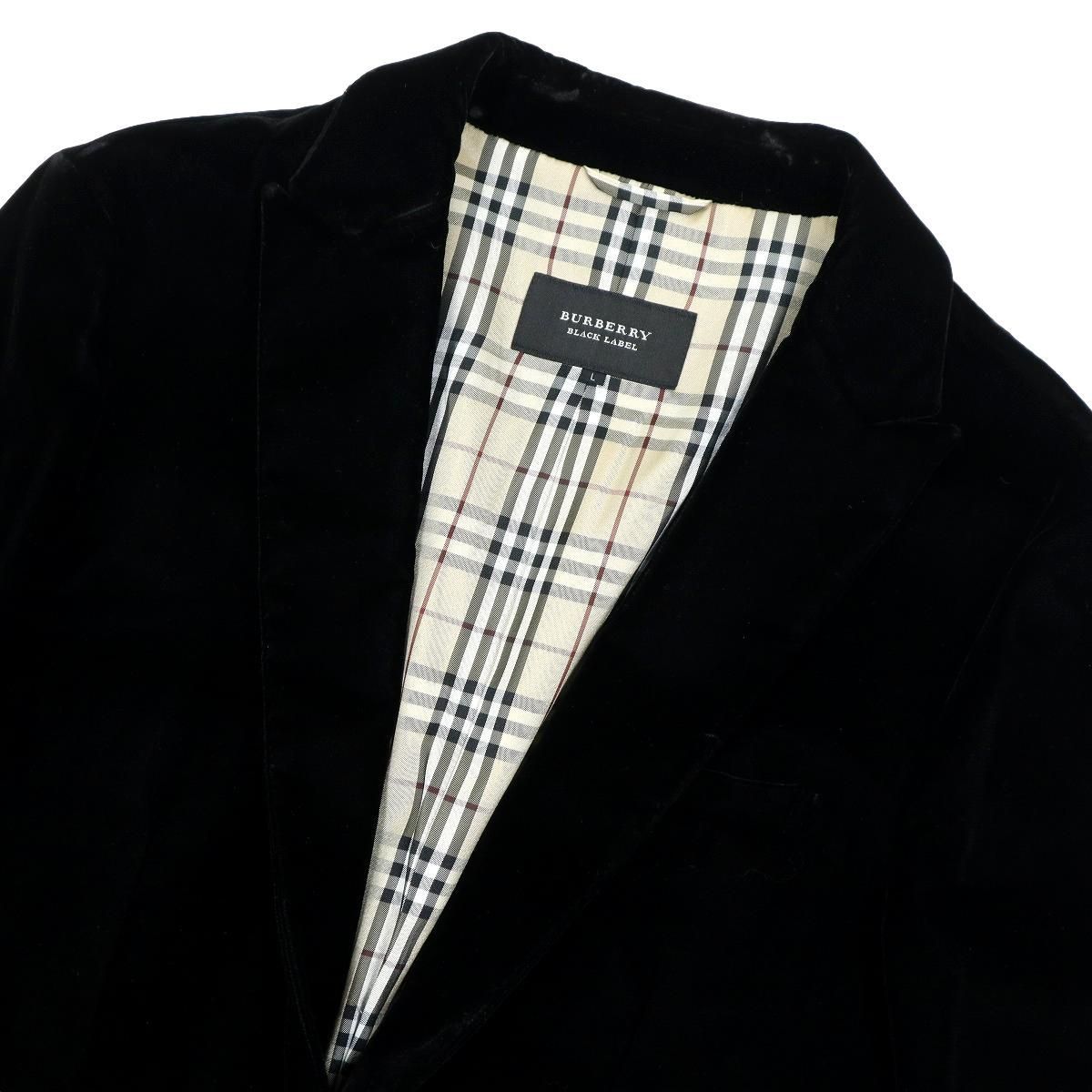 B3668】【極美品】【ベロア地】BURBERRY BLACK LABEL バーバリー