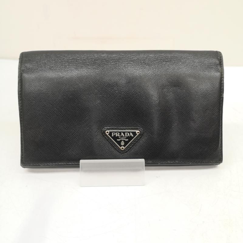 プラダ 長財布 二つ折り サフィアーノレザー トライアングル 三角 ロゴ