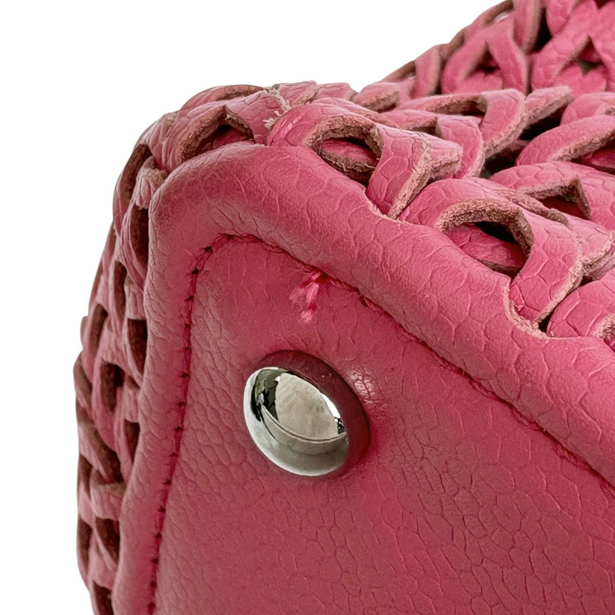 シャネル CHANEL COCO ショルダーバッグ バッグ デニム レディース ピンク系 【中古】 シャネル CHANEL ココマーク チェーン ショルダーバッグ 編み込み