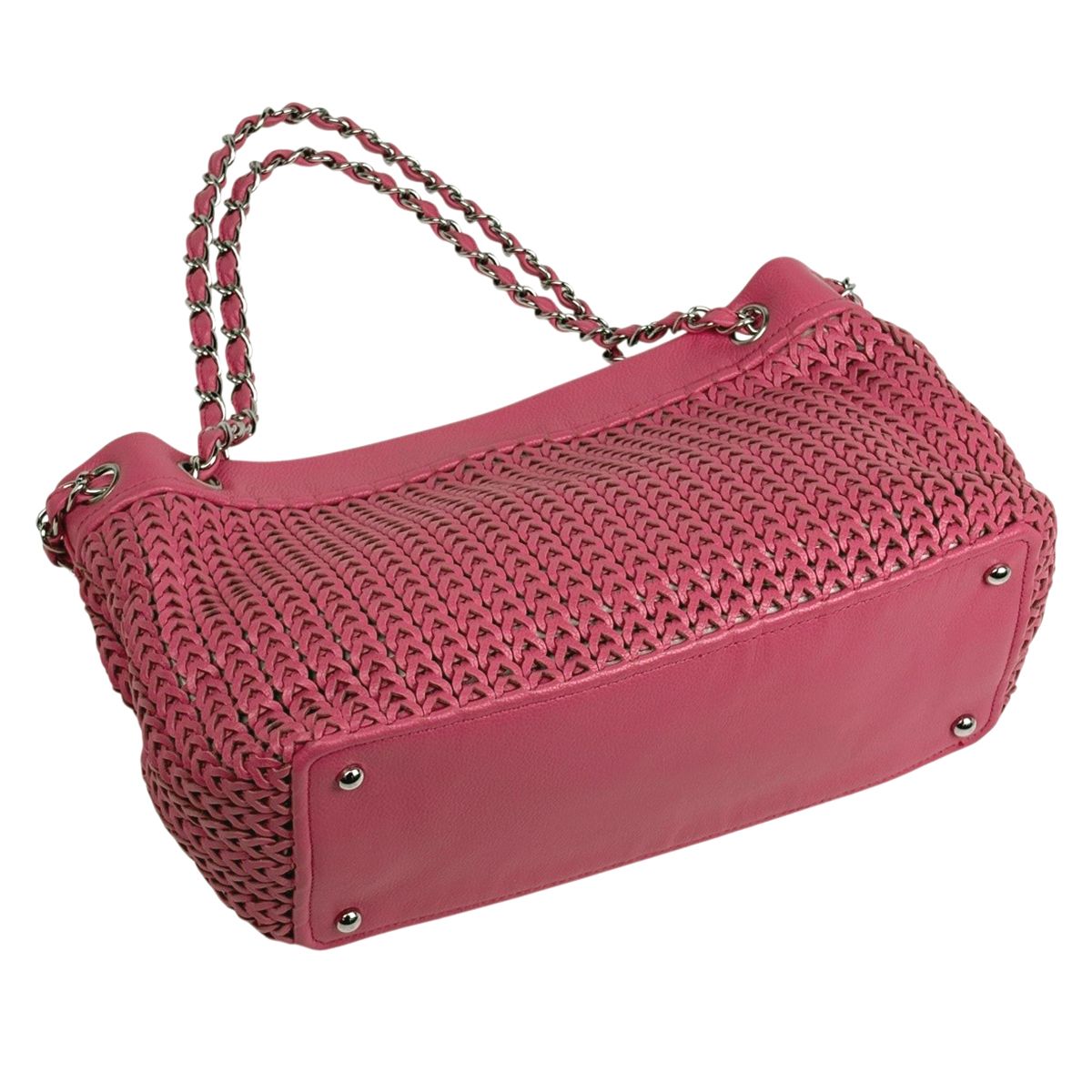 シャネル CHANEL ココマーク チェーン ショルダーバッグ 編み込み