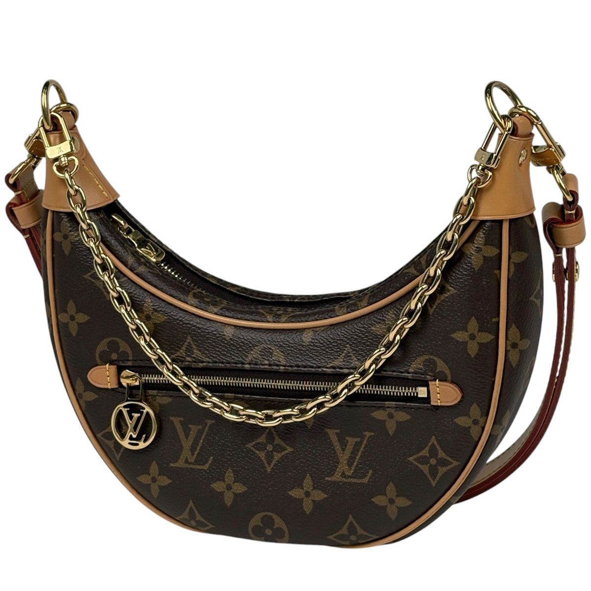 ルイ ヴィトン Louis Vuitton ループ 2 WAY チェーン ショルダーバッグ モノグラム ブラウン M 81098 レディース