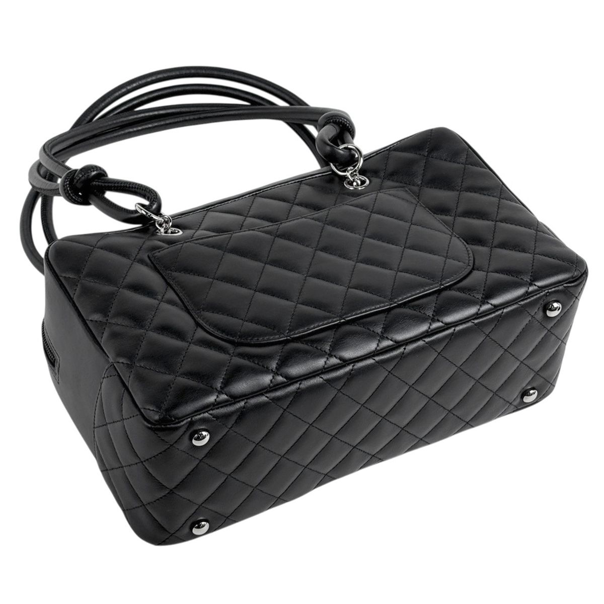 CHANEL カンボンライン ボーリングバッグ ミニボストン ココマーク 黒 白 シャネル CHANEL カンボンライン ボウリングバッグ ココマーク ミニ