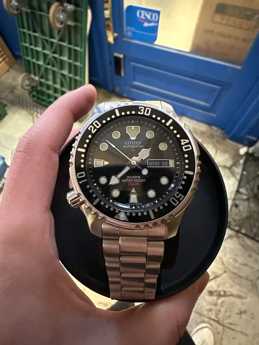 CITIZEN シチズン ny 0040 フグ黒 판 時計