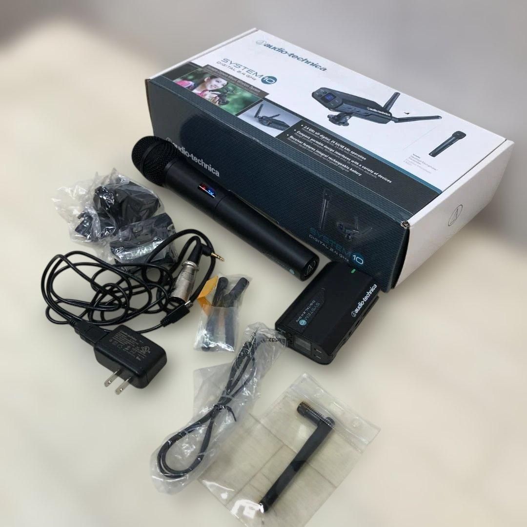 audio-technica デジタル 2.4 GHz ワイヤレス ハンドヘルドマイク 受信機 アンテナ ACアダプター 元 業務用 講演 イベント 260104-5