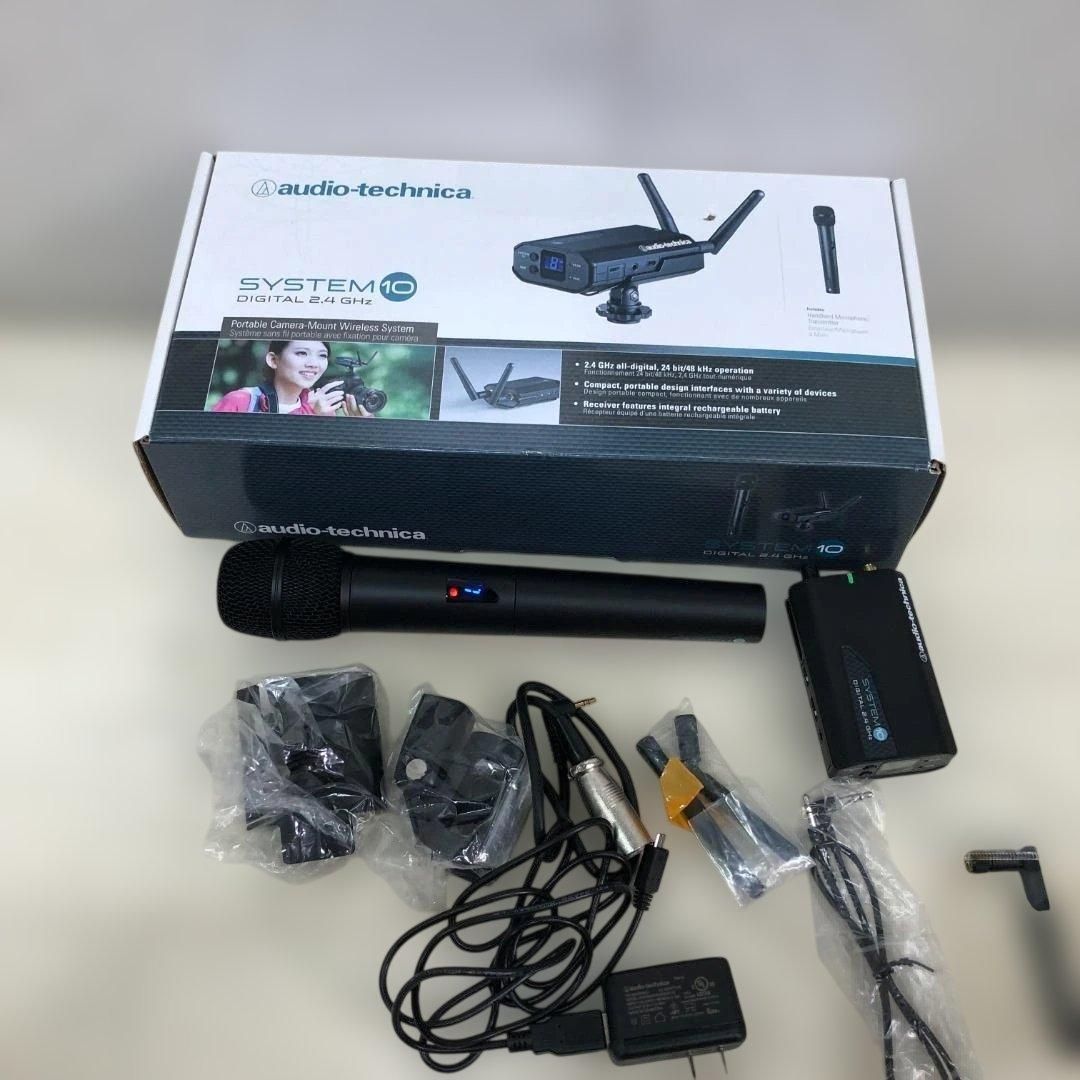 audio-technica デジタル 2.4 GHz ワイヤレス ハンドヘルドマイク 受信機 アンテナ ACアダプター 元 業務用 講演 イベント 260104-5