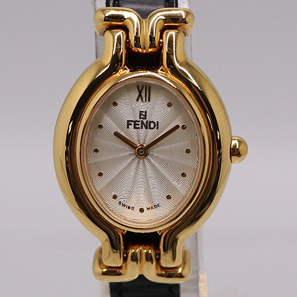 級 保| 稼働 フェンディ 640 L シルバー文字盤 QZ レディース腕時計 0068200 12 BJT 17736 ABC KMR