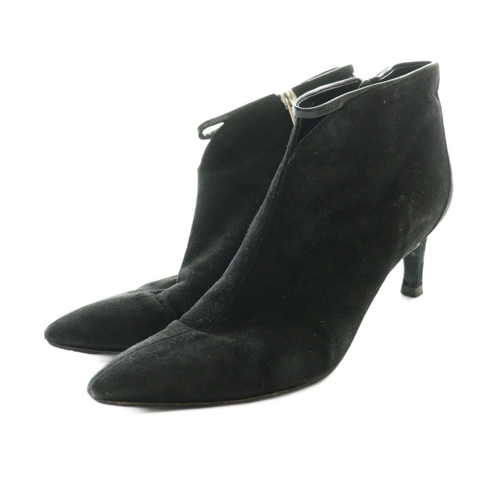 エルメス HERMES ブーティ ブーツ スエード 36.5 黒 ブラック |SS OS