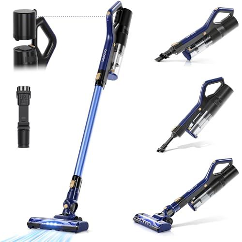 掃除機 コードレス 着脱式バッテリー 38000 pa超強力吸引 0 6 KG革命的な軽さ 40分連続稼働 LEDライト搭載 スティック掃除機 2段吸引力 HEPA多重濾過 多種ノズル付き スティッククリーナー ハンディクリーナー ハ 361442 f 7