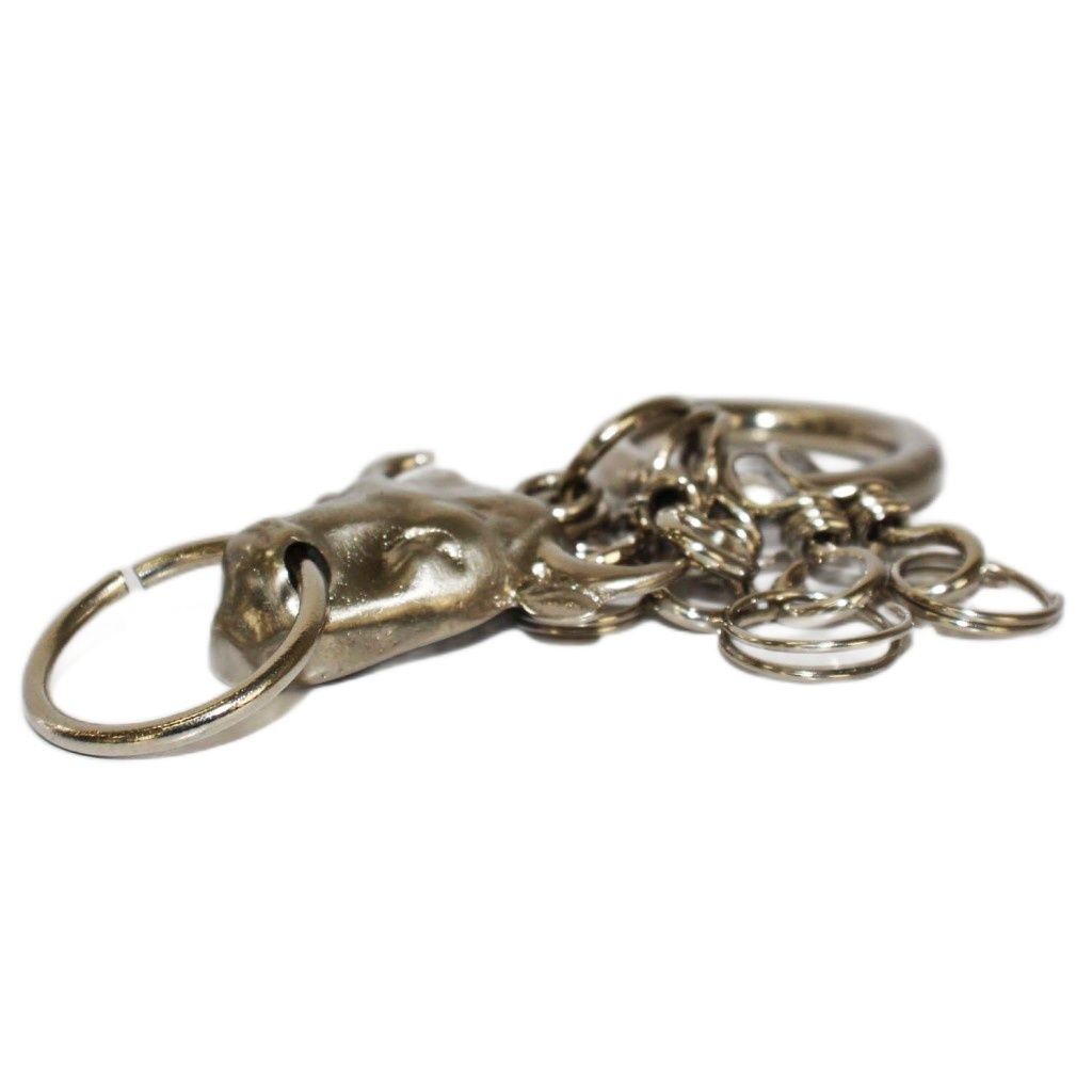 ジャンポールゴルチエ Jean Paul GAULTIER 水牛キーホルダー キーリング シルバーカラー KH