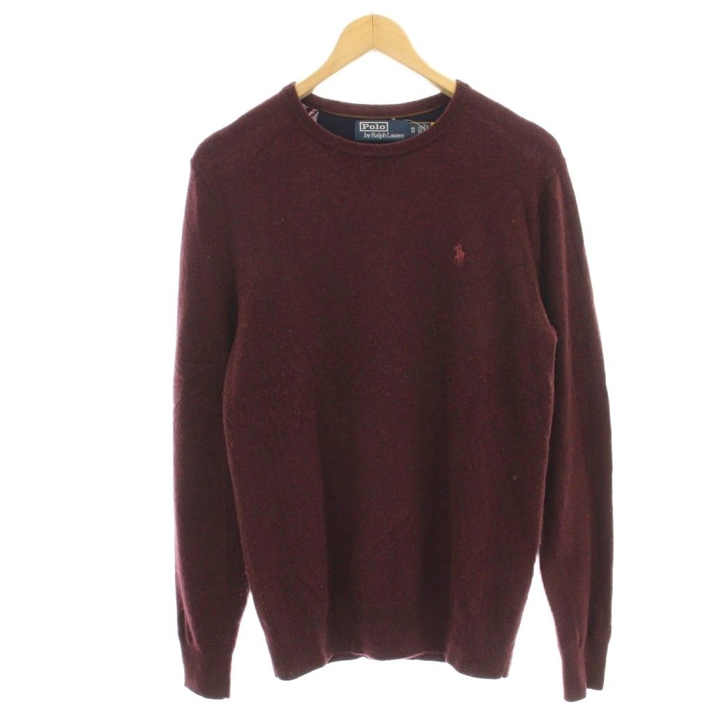 ポロ バイ ラルフローレン Polo by Ralph Lauren ニット ウール ケーブルニット セーター XS ボルドー G