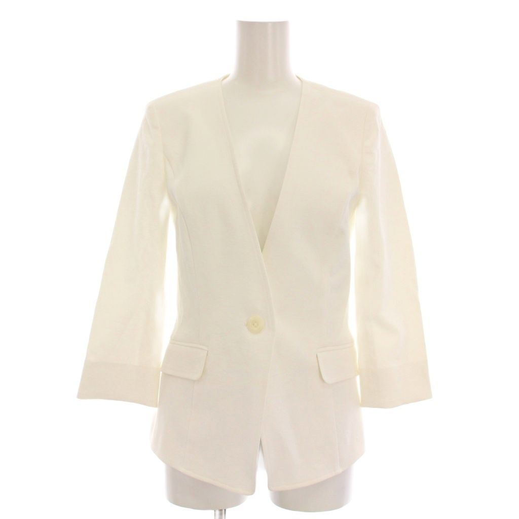 ナラカミーチェ NARA CAMICIE ノーカラージャケット 1B アウター 0 白