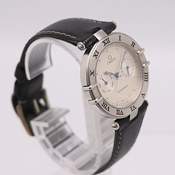 級 保付 稼働 オメガ コンステレーション デイデイト QZ シルバー文字盤 メンズ腕時計 0044400 12 YBT KMR ABC 17730
