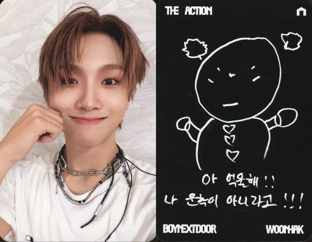 「美品」 INSTANT PHOTO CARD スペシャルカード ウナク 中古】コレクションカード(男性) BOYNEXTDOOR/ウナク(WOONHAK)/裏面黒