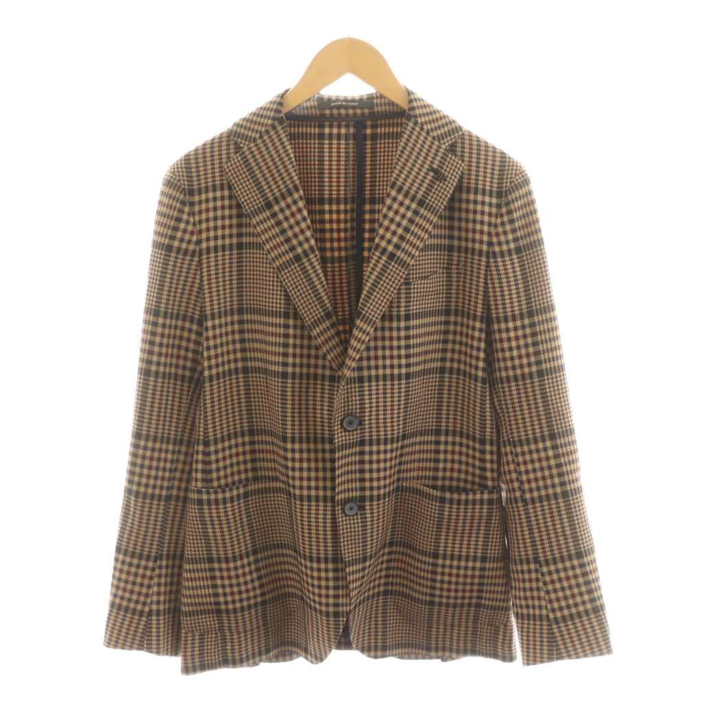 J7250 美品 タリアトーレ ダカール アンコンジャケット ブラウン 46 美品 タリアトーレ ダカール アンコンジャケット ブラウン リネン 46