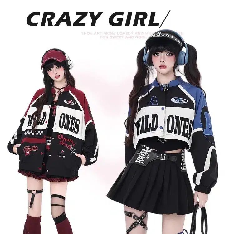 crazy girl サブカルチャー パンク 長さ調節 アウター 3種