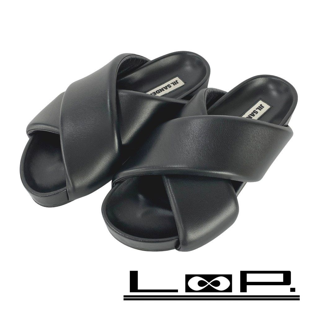 ジルサンダー □美品□ サンダル クロスストラップ 靴 ファッション