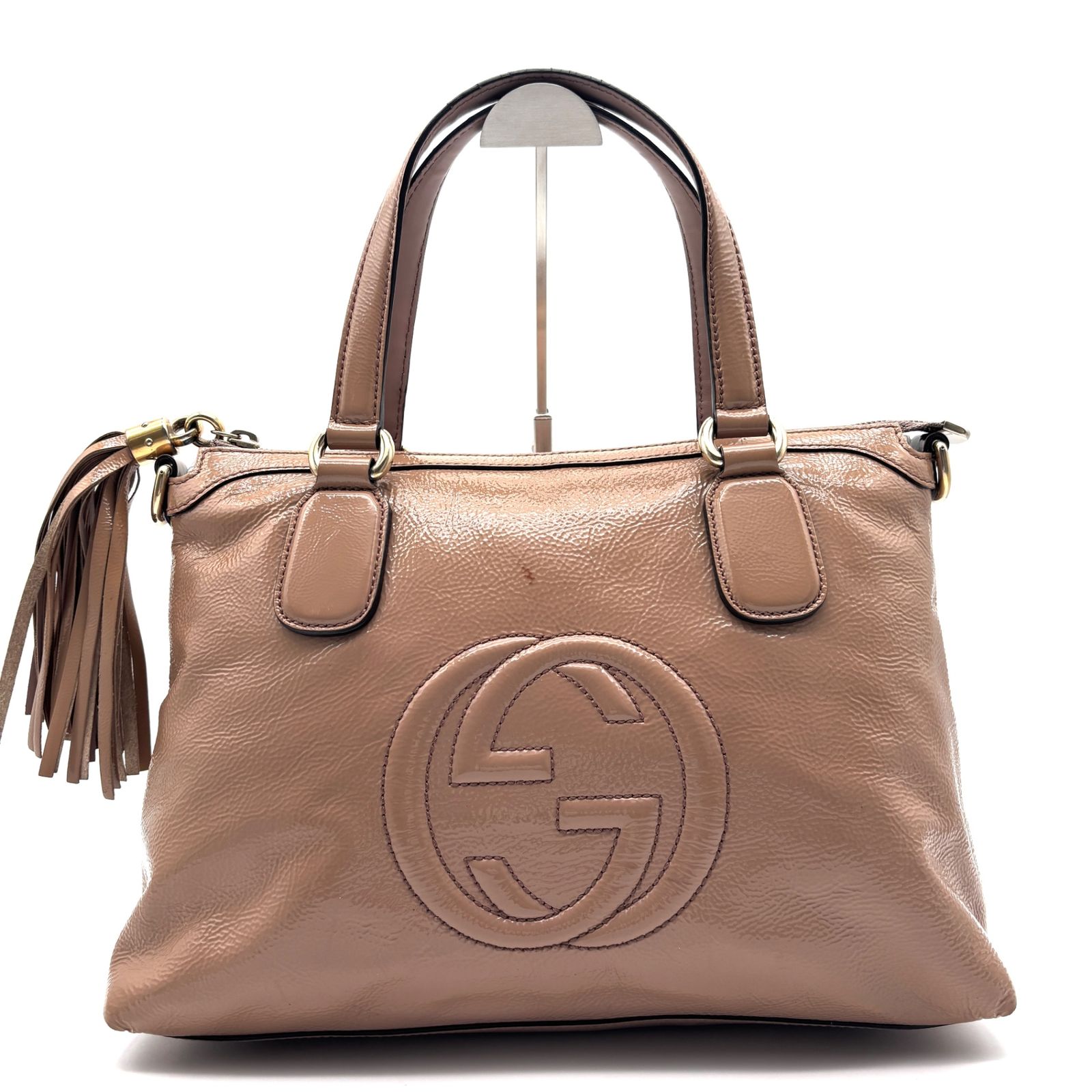 【GUCCI】グッチ　2way　ハンドバッグ　ショルダーバッグ　茶色　6248 GUCCI】グッチ 2way ハンドバッグ ショルダーバッグ 茶色 6248 GUCCI