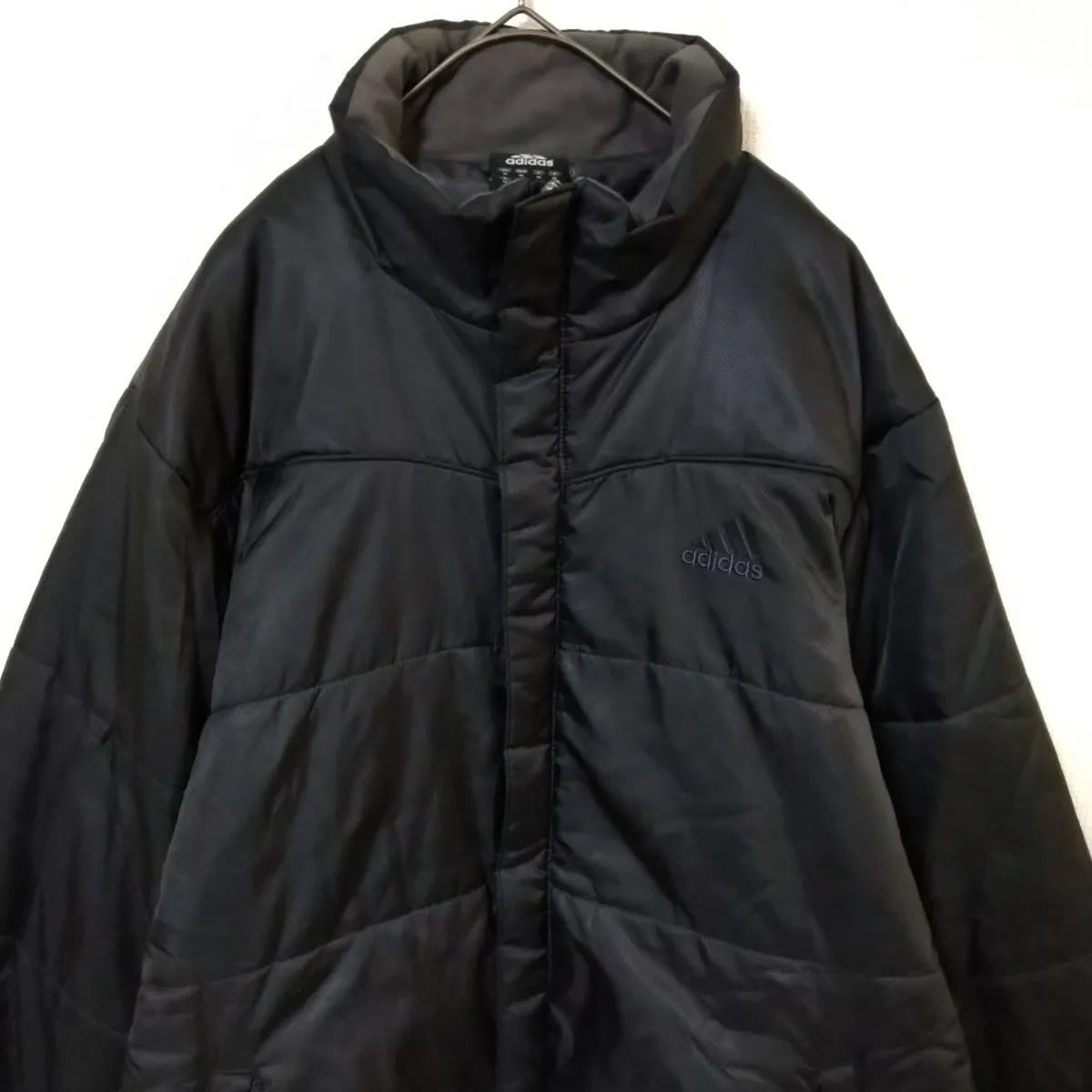 2006年 アディダス 美品 ダウンジャケット メンズL～XL 黒色 Y2K 