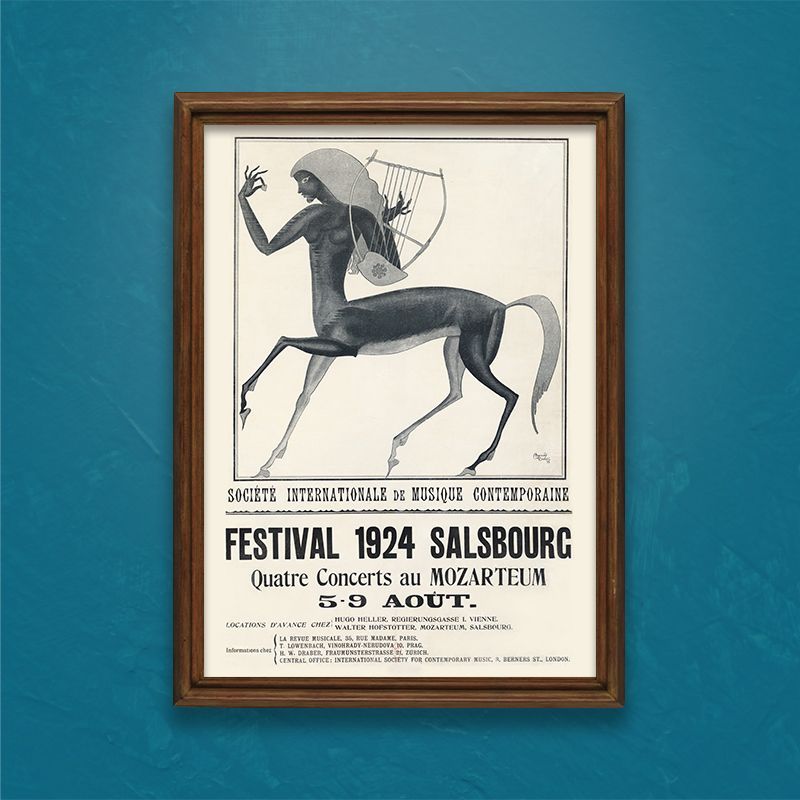 アートポスター ベアテ・ヴァッサーマン エキシビジョンポスター A4サイズ エドマンド・デュラック ポスター ザルツブルク音楽祭 挿絵