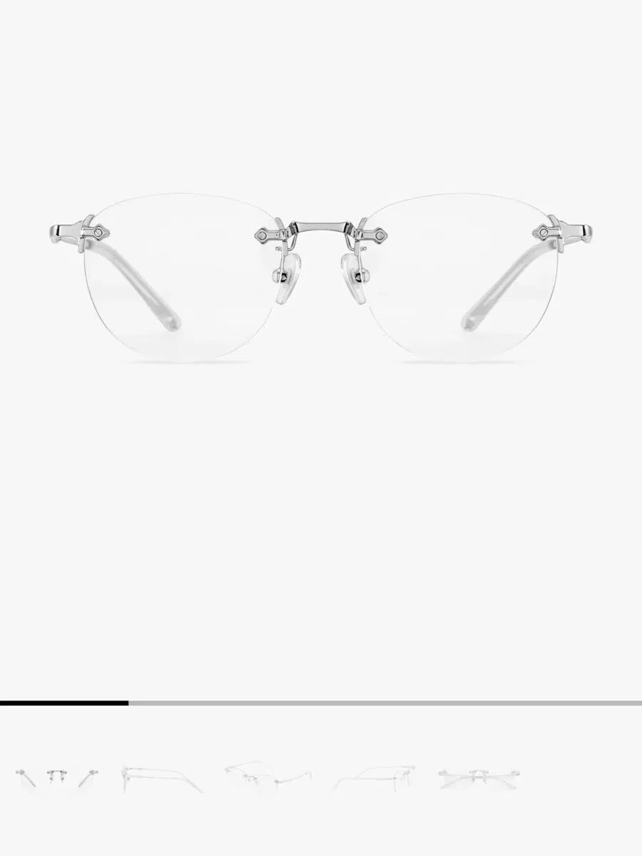 ダブルラバーズ フチなし メガネ チークボーン