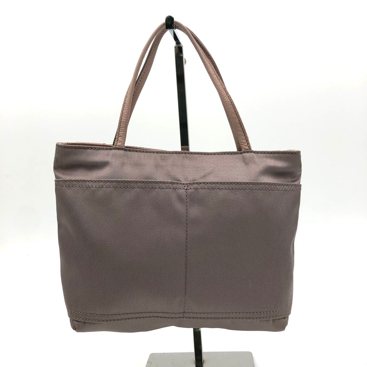 美品】IBIZA イビザ ハンドバッグ ナイロン レザー 茶 ブラウン 