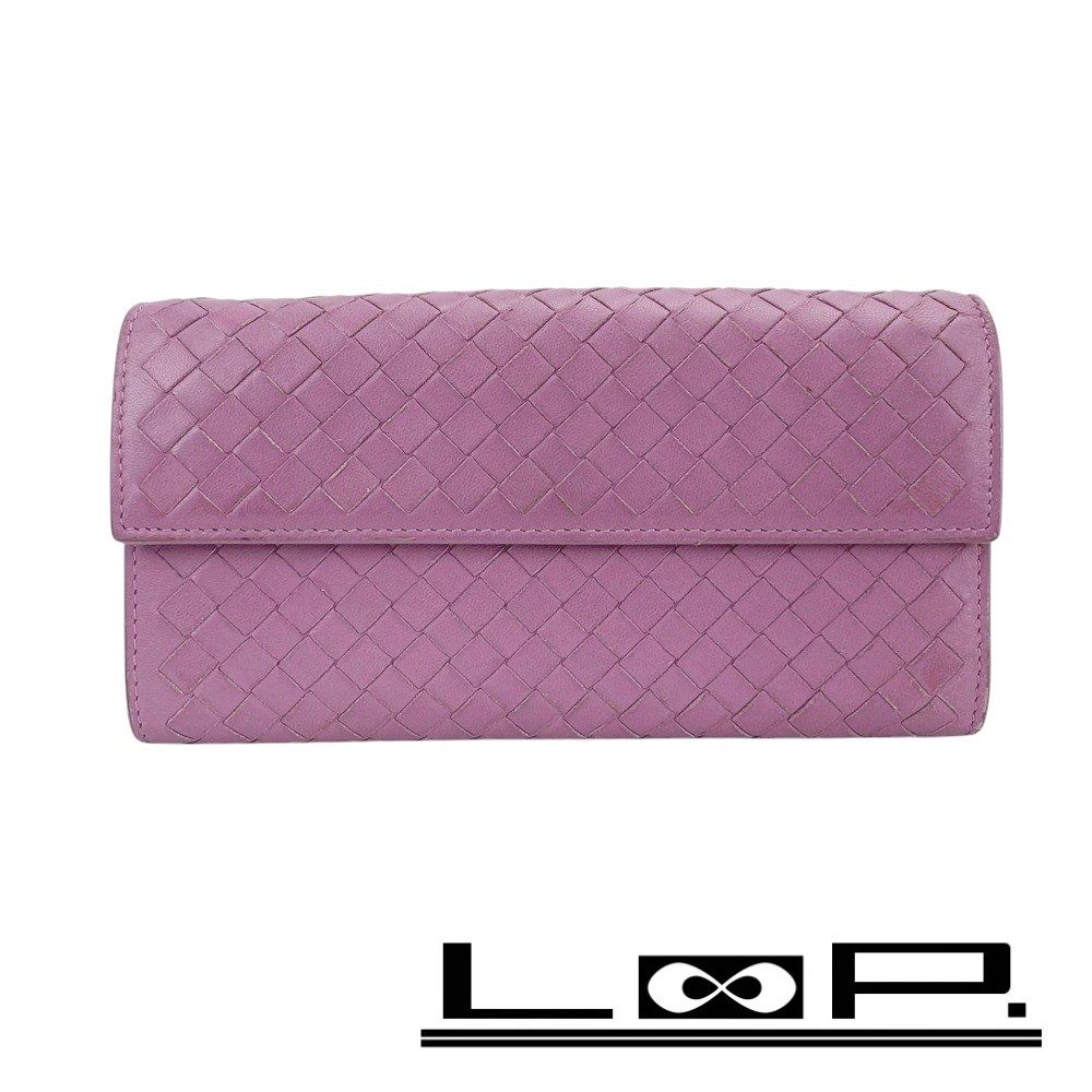 ボッテガヴェネタ □中古□ イントレチャート 二つ折り 長財布 サイフ