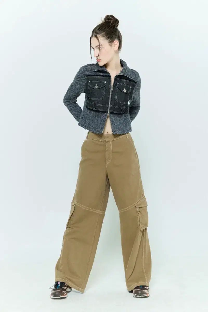 ラーティゼン デニム ニット ジップアップ