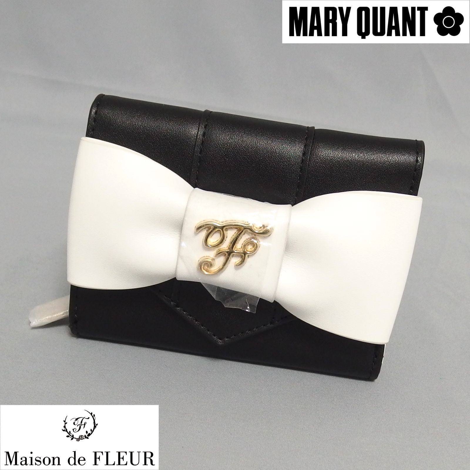 未使用☆MARY QUANT×Maison de FLEUR バイカラー ベルトリボン ミニ