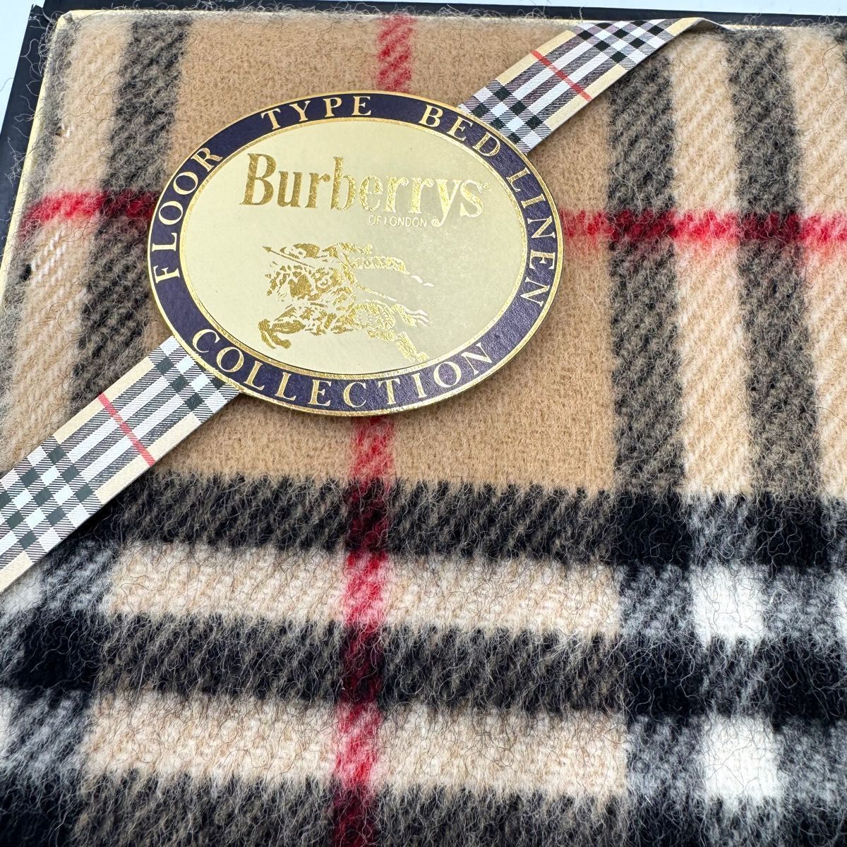 1999年希少バーバリーBurberrys チェック柄ウールブランケットひざ掛け BURBERRY - 美品 バーバリー ひざ掛け ブランケット チェック ウール