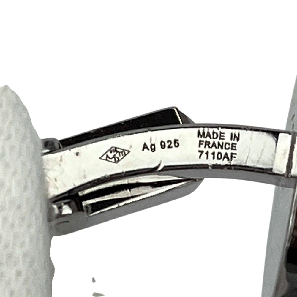 カルティエ ■中古■ 2Cロゴ カフスボタン アクセサリー SV925 メタル ブルー シルバー 箱【505492】12 カルティエ □中古□ 2Cロゴ カフスボタン アクセサリー SV925 メタル