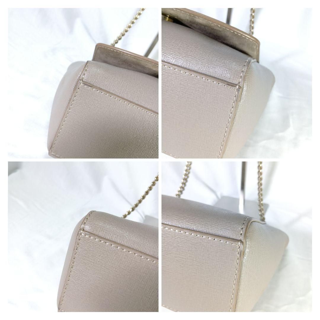 人気】フルラ チェーン ショルダーバッグ JULIA グレージュ レザー