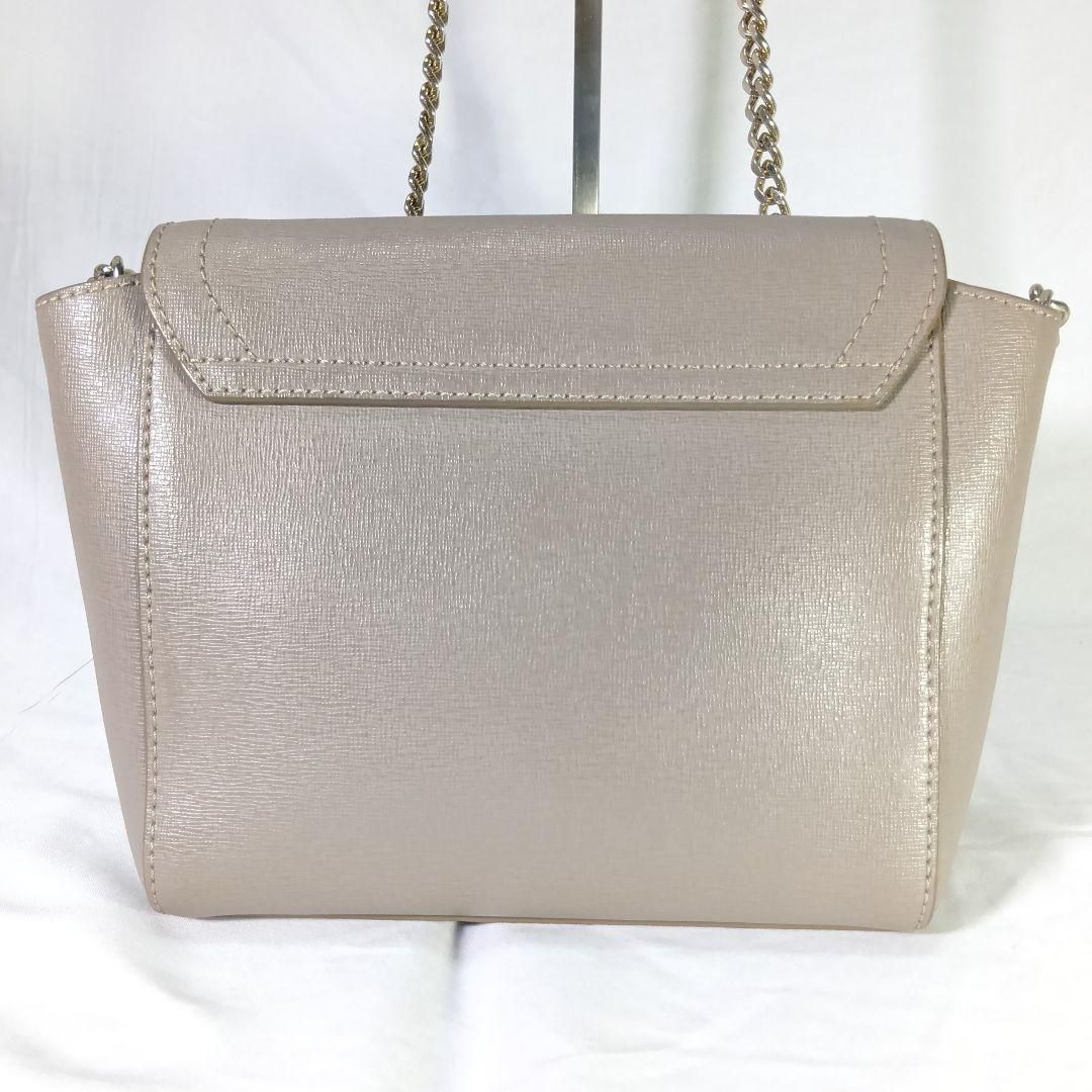 人気】フルラ チェーン ショルダーバッグ JULIA グレージュ レザー