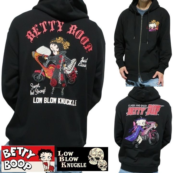 LowBlowKnuckle スカジャン XL Betty Boop B4227 ベティーブープ