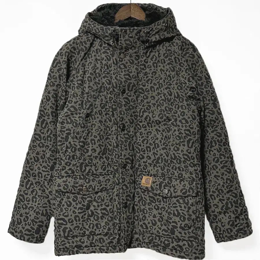 Carhartt カーハート レオパード柄 ホーピ パータン トラッパーパーカー WHO ダウンジャケット アウター ジャケット カーキ グレー