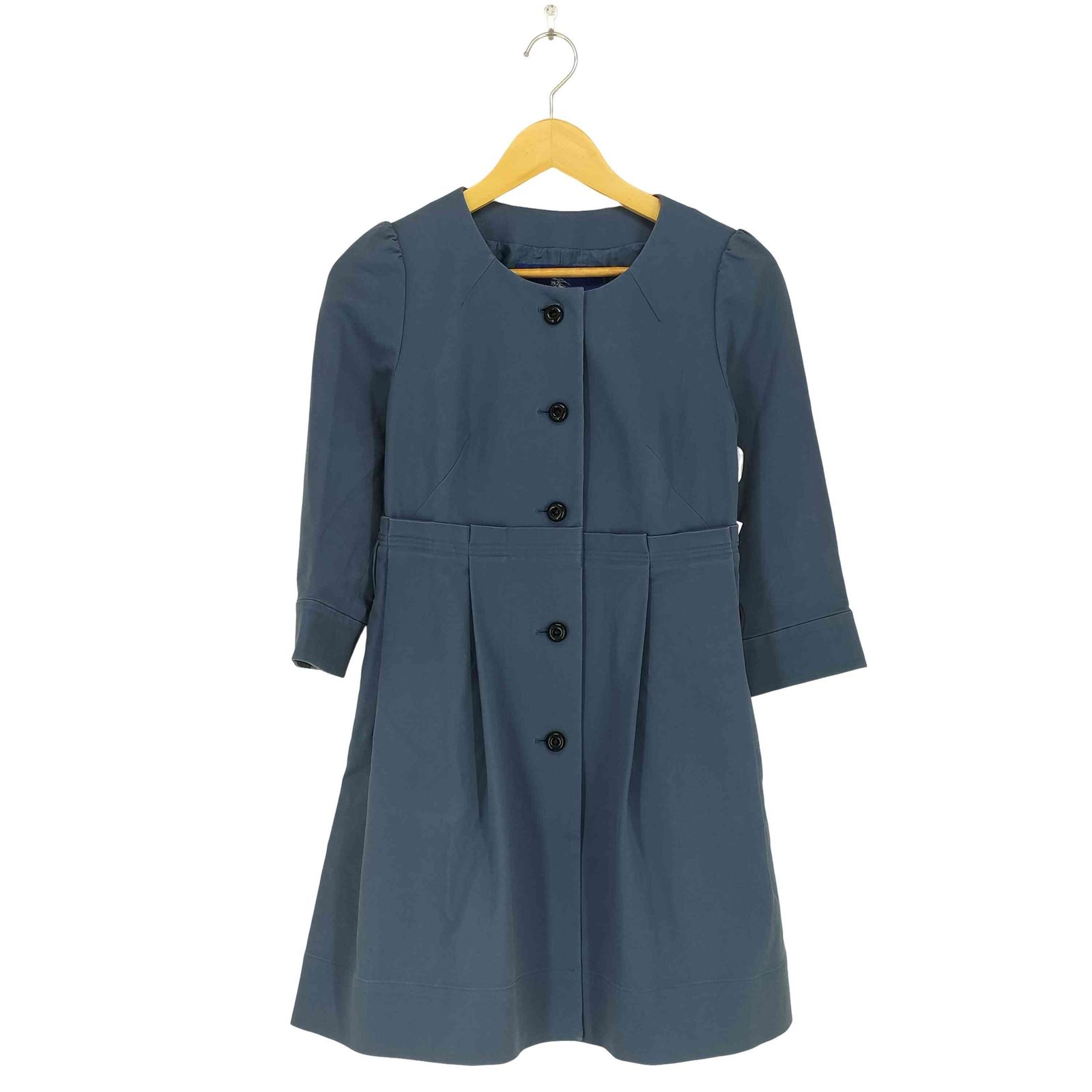 BURBERRY BLUE LABEL ノーカラージャケット 38 BURBERRY BLUE LABEL（バーバリーブルーレーベル） ノーカラーコート