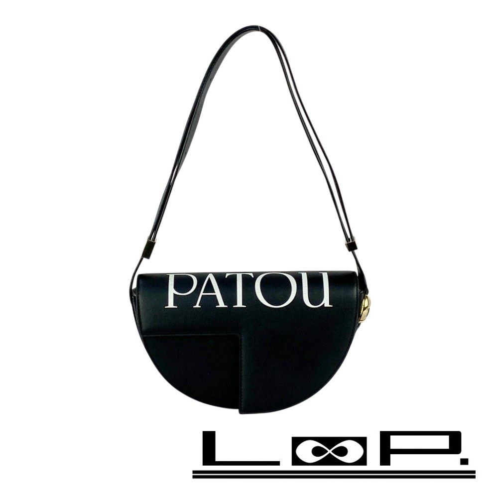 パトゥ ■美品■ ショルダー バッグ ロゴ カバン ファッション レザー ブラック ホワイト ゴールド 【505560】5 パトゥ □美品□ ショルダー バッグ ロゴ カバン ファッション レザー
