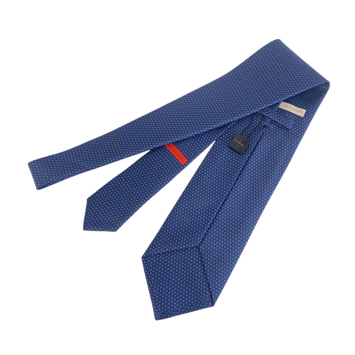 サ*ス様 新品、未使用　BVLGARI　ネクタイ 楽天市場】ブルガリ シルク ネクタイ 未使用 セブンフォールド 中古 S