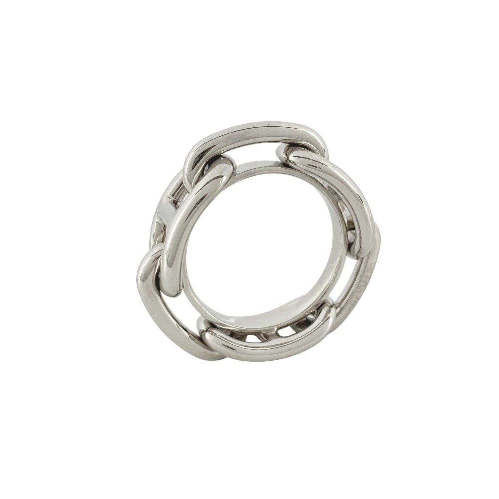  エルメス レガート シェーヌダンクル スカーフリング 90 ファッション シルバー 真鍮 511691 11 アンティーク雑貨 美術品 アンティーク コレクション