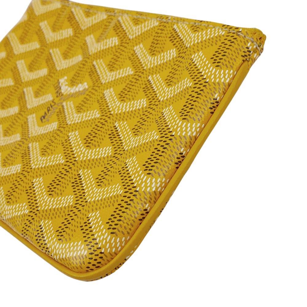 【GOYARD】セナミニポーチ イエロー ゴヤール □新同□ セナ ミニポーチ 小物入れ コインケース 小銭入れ