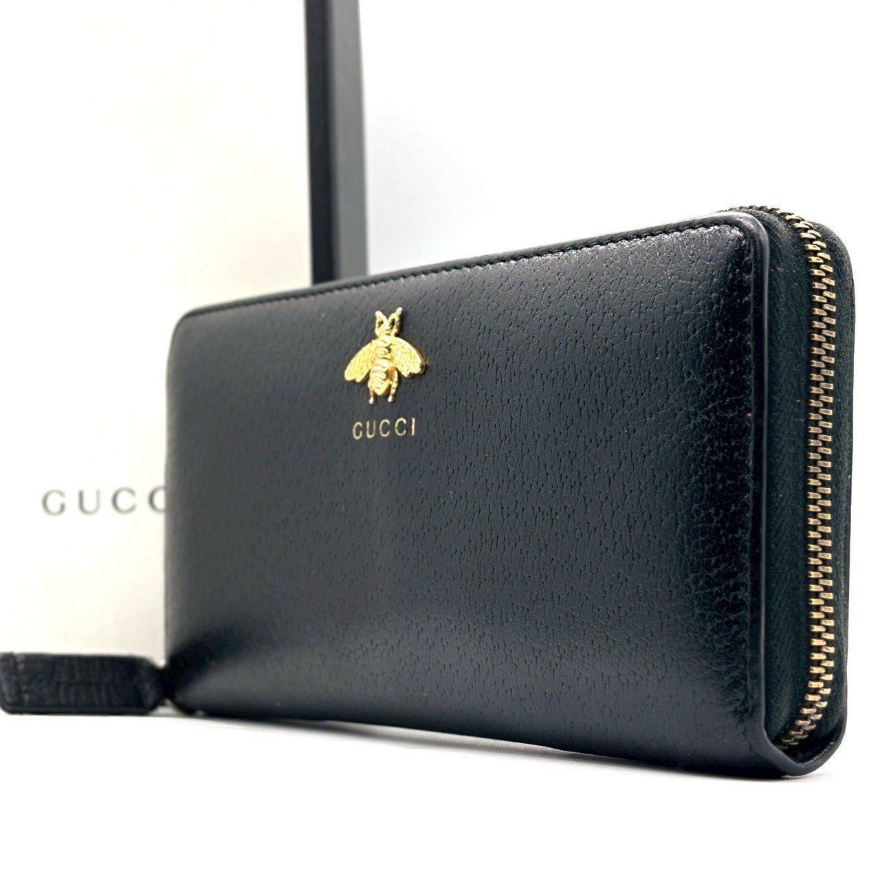 グッチ アニマリエ 長財布 ビー ラウンドファスナー 金具 ブラック 箱 グッチ アニマリエ 長財布 ビー ラウンドファスナー 金具 ブラック 箱