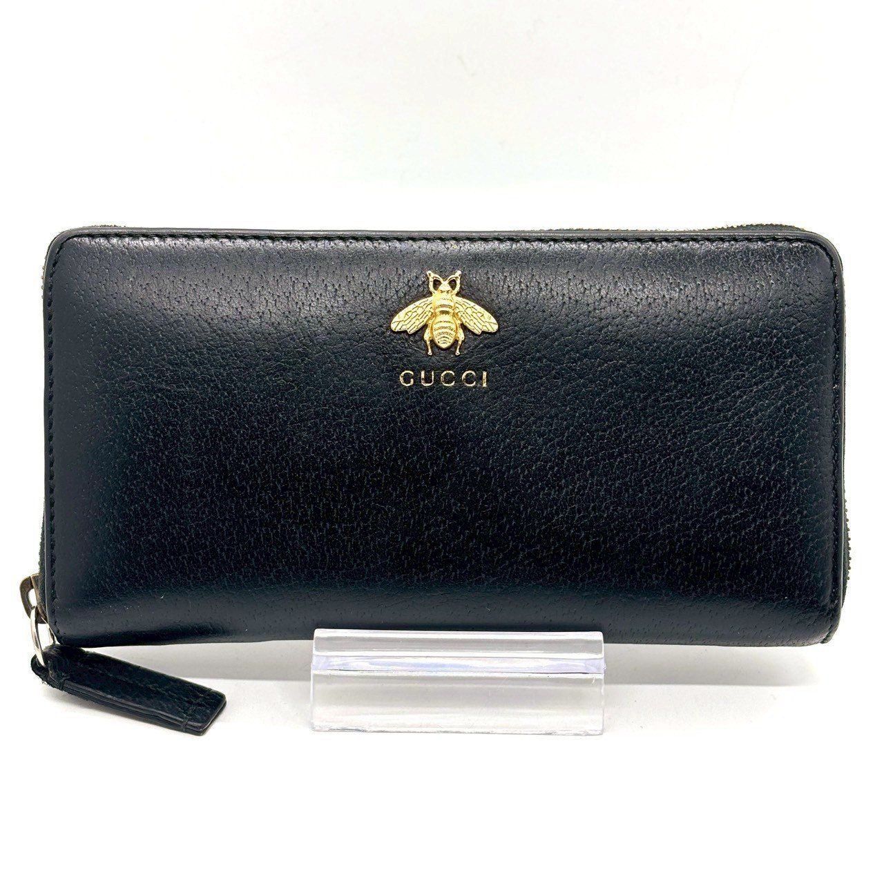 知性が宿る名作✨ GUCCI アニマリエ ビー 長財布 12カード ラウンド