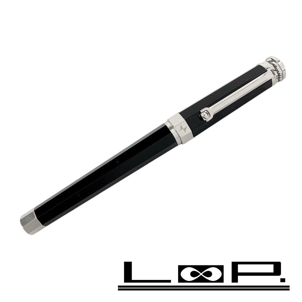 ■美品■　モンテグラッパ 万年筆 筆記用具 文房具 1912 ペン先 K18 WG750 ブラック 【310362】6 モンテグラッパ □美品□ 万年筆 筆記用具 文房具 1912 ペン先 K18